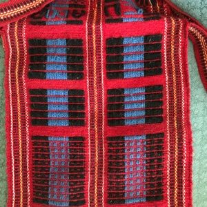 Red Woven Shoulder Bag from Ecuador